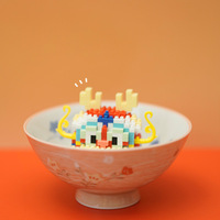 Blocs de construction micro-assemblés à petites particules, Thème Année du Dragon, Tangyuan, Danse du Lion, Jouet de construction en plastique ABS, Ensemble 7215-7218