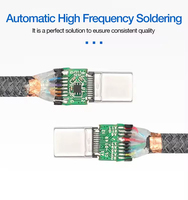 Cable USB Tipo C Macho a Macho ULT-unite de 6 Pulgadas, Carga Rápida PD de 100W, Salida de Video UHD 4K a 60Hz, Cable de Datos de 20Gbps, Tipo C, 3 Pies