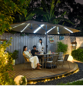 MOJIA 14FT Paraguas Grande <span class=keywords><strong>para</strong></span> Patio Jardín Sombrilla Paraguas Exterior con Luz LED - Product Image 2