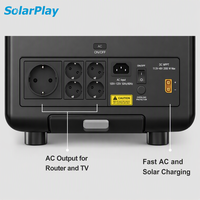 Solarplay Venta al por Mayor de Estación de Energía de 3600W 3840Wh con Paneles Solares de 400W, Carga Rápida AC y Solar MPPT, Calidad de Marca Confiable
