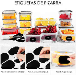 34pcs BPA-free thực phẩm lưu trữ container với dễ dàng Snap có nắp đậy nhà bếp thực phẩm nhựa trong suốt ăn trưa <span class=keywords><strong>Box</strong></span> <span class=keywords><strong>Set</strong></span> - Product Image 6