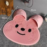 Tapis de gommage pour les pieds, gadget de lavage des pieds, exfoliant en forme de lapin, antidérapant, en fibre de viscose, design cartoon, trois couleurs, pour salle de bain