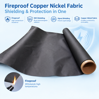 Tissu conducteur en cuivre et nickel sans azo, ignifuge, blindage EMI 60 dB pour la protection contre les radiations
