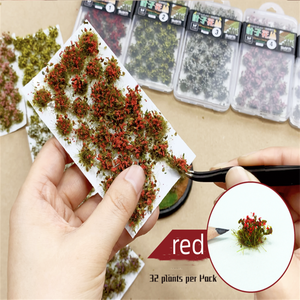 Modelo con hojas, grupos de flores, vegetació<span class=keywords><strong>n</strong></span> en <span class=keywords><strong>miniatura</strong></span>, mesa de arena, martillo de guerra, caja ciega, arquitectura de paisaje DIY - Product Image 5