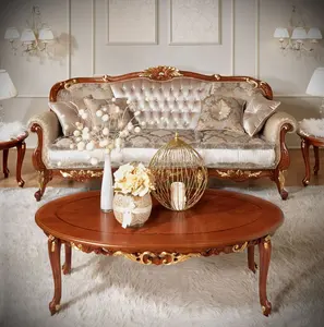 Fabriek Direct Klassieke Modieuze Stof Bekleding 3 + 2 + 1 Sofa Set Europese Villa Meubels Woonkamer Sets