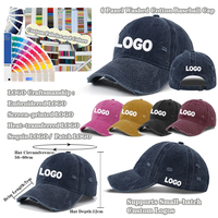 Gorra de Béisbol Deportiva Vintage, Desgastada, de Algodón Lavado, con Visera Curva, Ajustable, para Hombre y Mujer, con Logotipo Personalizado