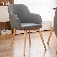 Fauteuil simple en bois massif pour la maison, le bureau commercial, les loisirs, l'hôtel, les réunions et les négociations - Vente directe