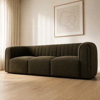 Ensemble de canapés modulaires YUANCHANG - Revêtement en tissu, pieds en acier inoxydable, design carré, garnissage en éponge, meubles de salon modulaires pour la maison