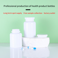 Bouteilles en plastique blanc pot rond avec couvercles avec bouchon à vis pour pilules capsules comprimés boîtes de suppléments de vitamines