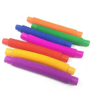 BPA 무료 플라스틱 팝 장난감 튜브 감각 장난감 팝업 튜브 fidget 개별 어린이 및 성인
