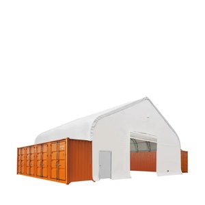 Tettoia a Doppia Tralicciatura 50x40ft per Container, Copertura a Cupola in PVC Resistente 15x12m per Magazzino o Officina Container da 40ft C5040 - Product Image 3