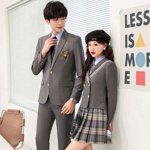 Design Wholesale High School Student Dress Race Costumes Graduation Uniform Supple Vogue Blazer Shirt Lattice - Product Image 3