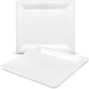 Plato Cuadrado de Bagazo Blanco de 7 Pulgadas de Calidad Premium, Vajilla Biodegradable para Cafeterías, Entrega de Comida y Eventos al Aire Libre - Product Image 6