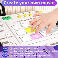 Instruments de musique électriques éducatifs pour débutants pour enfants Clavier Simulation Microphone multifonction Mixeur DJ Jouets pour enfants