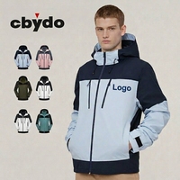 Veste bomber homme 3-en-1 personnalisable, amovible, chaude, doublée polaire, à capuche, coupe-vent, pour l'extérieur, collection automne-hiver