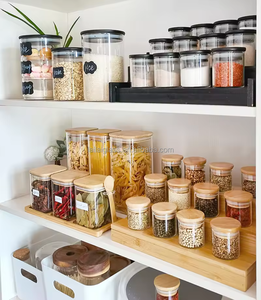 <span class=keywords><strong>Barattolo</strong></span> in Vetro Trasparente con Coperchio Ermetico, Contenitore per Dispensa, per Zucchero, Farina, Cereali, Pasta, Snack, Chicchi di Caffè - Product Image 2
