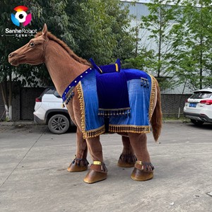 Disfraz de Caballo de Pantomima para Teatro de 2.4m, Realista, para 2 Personas, Accesorio para Representaciones Escénicas, Traje de Caballo Marrón Realista - Product Image 3