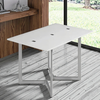 Table à manger pliante en bois moderne, design gain de place pour les petits appartements, solution de pliage et de rangement facile, 4 places