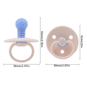 Chupete de silicona de grado alimenticio para bebé recién nacido, <span class=keywords><strong>mordedor</strong></span> redondo de silicona ostentoso, bonito - Product Image 4