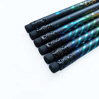 Crayons en bois noir OEM d'usine EN71, crayons en graphite de bois noir pour l'écriture des enfants, pour fournisseurs de papeterie