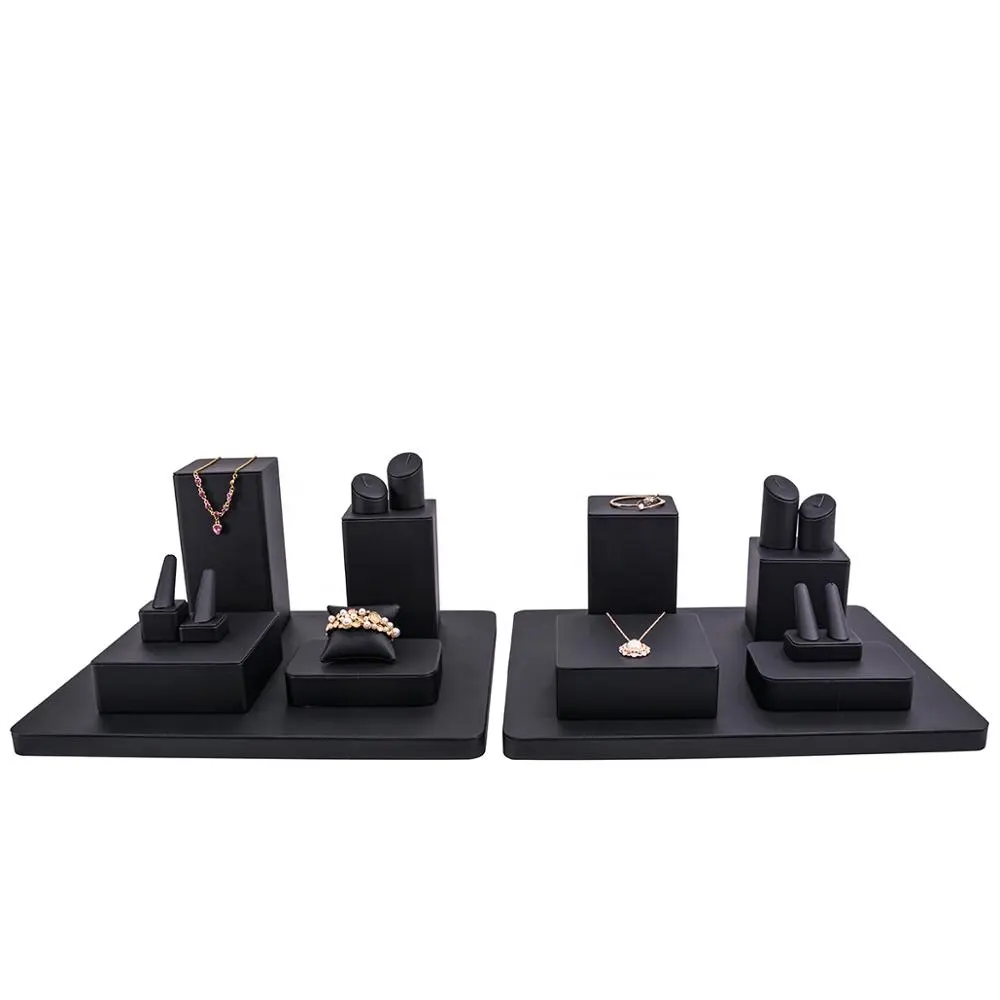 Jewelry display stand für halsketten <span class=keywords><strong>halskette</strong></span> weiß pu schmuck display set