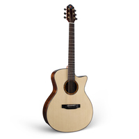 LK-D006 prix de gros en bois massif guitare acoustique personnalisée épicéa palissandre corps