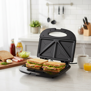 Parrilla Eléctrica Compacta Antiadherente con Superficie de Rejilla Profunda, Negra, Certificada por ETL, Tostadora de Pan para Huevos, Jamón y Sándwiches - Product Image 5