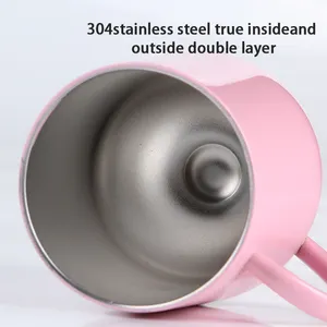 Most Popular Products For 2024 Vacuum Insulated Coffee Cup Wholesale 12 Oz Egg Shaped Mug With Handle And Lid
