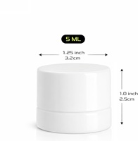 Pot de crème de luxe 5ml 7ml 9ml, en céramique blanche opale ronde, emballage pour crème de soin de la peau, pots en verre à l'épreuve des enfants pour concentrés