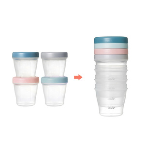 KUB PP food containers with lid reusable air-tight plastic baby food storage container set