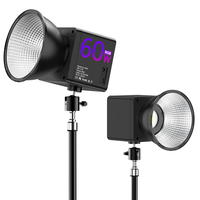 Luz de estudio profesional personalizada al por mayor, 60W, bicolor, montaje Bowens, luz de vídeo portátil