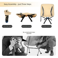 Chaise pliante portable en alliage d'aluminium à montage rapide pour camping, chaise lune, chaise de réalisateur pour pique-nique, mobilier d'extérieur pour la pêche