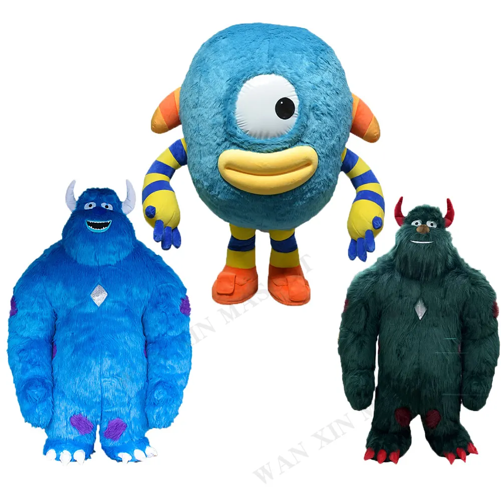 Disfraz de Mascota de personaje de dibujos animados personalizado de alta calidad, disfraz de mascota personalizado, monstruo azul inflable para adultos