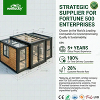 Casa Contenedor Expandible de Lujo WELLUCKY de 40 pies, 3 Dormitorios, 2 Baños, Casa Modular Prefabricada con Estructura de Acero, Hotel, Villa, Resort