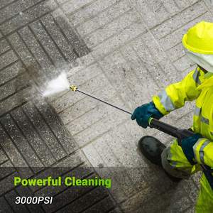 Mesin Cuci Tekanan Tinggi 3000PSI, Mesin Cuci Portabel 2.5GPM 4 Mulut Pipa Koneksi Cepat - Product Image 4