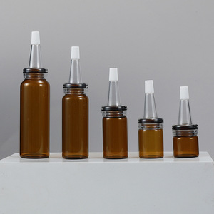 Botella de penicilina de vidrio ámbar de 2 ~ 30ml (incluye tapas de pico) Botella de polvo liofilizado - Product Image 1