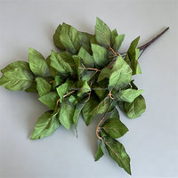 Bouquet de feuilles de rose artificielles vertes à bas prix L-251, fausse feuillage de rose, bouquet pour mariage, décoration de la maison, feuilles de rose en soie