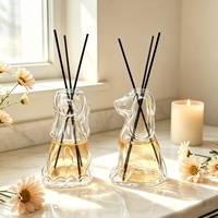 Diffuseur de parfum sans flamme en verre, style nordique, pot-pourri transparent pour chiots, ornement décoratif pour la maison, 100% naturel
