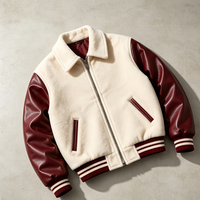 Blouson Bomber en Cuir PU Doublé Polaire avec Col Revers, Imprimé Camouflage, Fermeture Éclair, Imperméable, Patchwork, Vêtement d'Extérieur Urbain Personnalisé pour l'Automne