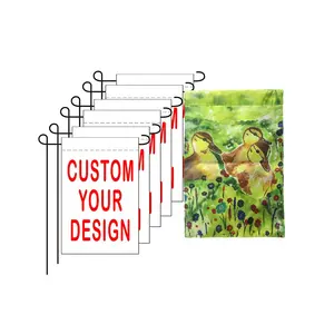 Custom Flag with UV Digital Printing for Agriculture Insurance Travel Agency Education garden flags 12x18 double sided