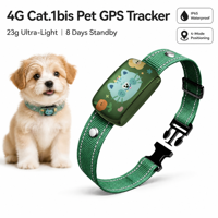 Traceur GPS 4G pour chiens et chats - Traceur GPS pour animaux de compagnie, étanche IP65, localisation en temps réel, dispositif anti-perte