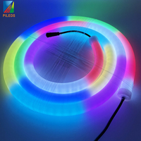WS2815 WS2811 Strip Neon LED, cahaya Neon IC beralamat 360 derajat dapat disesuaikan 120 LED/m nilai IP65 12V/24V