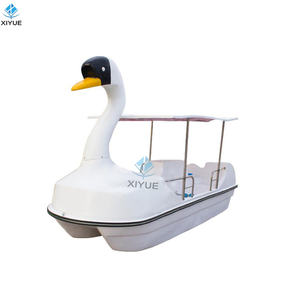 Peralatan taman hiburan air Cina, dayung kaki perahu angsa <span class=keywords><strong>2</strong></span> tempat duduk 4 kursi digunakan Pedal angsa bebek perahu serat kaca Sepeda angsa - Product Image 3