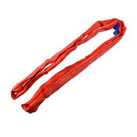 Rouge 5T x 1.5M S.F. Élingue de levage ronde en polyester 7:1 robuste