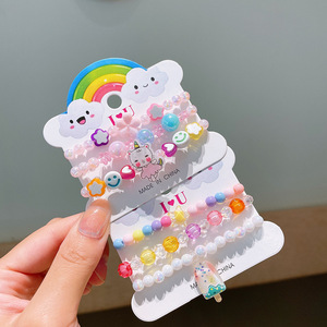Juego de Joyería Infantil de Moda, 3 Piezas, Pulsera con Forma de Fruta y Unicornio, Cuentas Acrílicas Coloridas para Niñas Pequeñas - Product Image 5