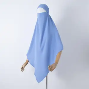 Long Khimar Hijab Ramdan Muslim Headcarf Women One Piece Jilbab Turkey Islam Musulman Dejellab Niqab Shirt