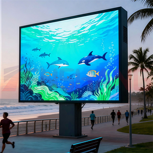 Pantalla LED de Doble Cara para Publicidad Exterior, Montada en Poste, a Todo Color, de Alto Brillo, Impermeable, para Publicidad Comercial - Product Image 1