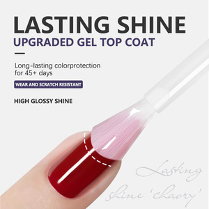 CHAORYGel, suministros para uñas, venta al por mayor, capa superior personalizada transparente no amarilla, sin toallitas templadas, alto brillo, capa superior de Gel para uñas UV - Product Image 4