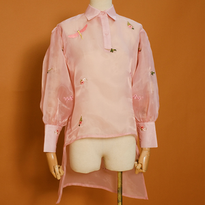 Blusas Vintage de Manga Larga para Verano, Camisas con Aberturas para Mujer, Tops Elegantes para Dama, Ropa al por Mayor para Mujer - Product Image 1