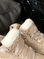 Bottes d'hiver de luxe 2026 en cuir véritable et daim, mini-bottines doublées en peau de mouton, unisexe, à enfiler, chaussures décontractées